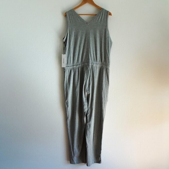 Calvin Klein Sleeveless Jumpsuit Romper Women's Size L Gray Stretch - Picture 7 of 12